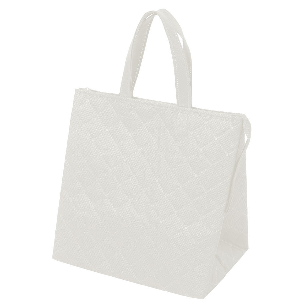 保冷バッグ カラークールキルトバッグ小:白のメイン画像