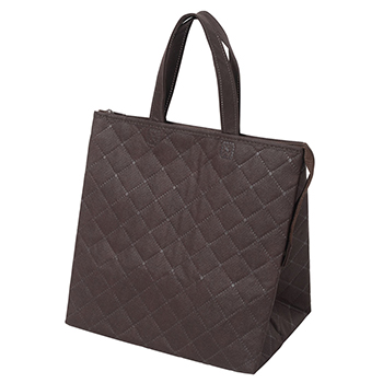 保冷バッグ カラークールキルトバッグ小:ダークブラウンのメイン画像