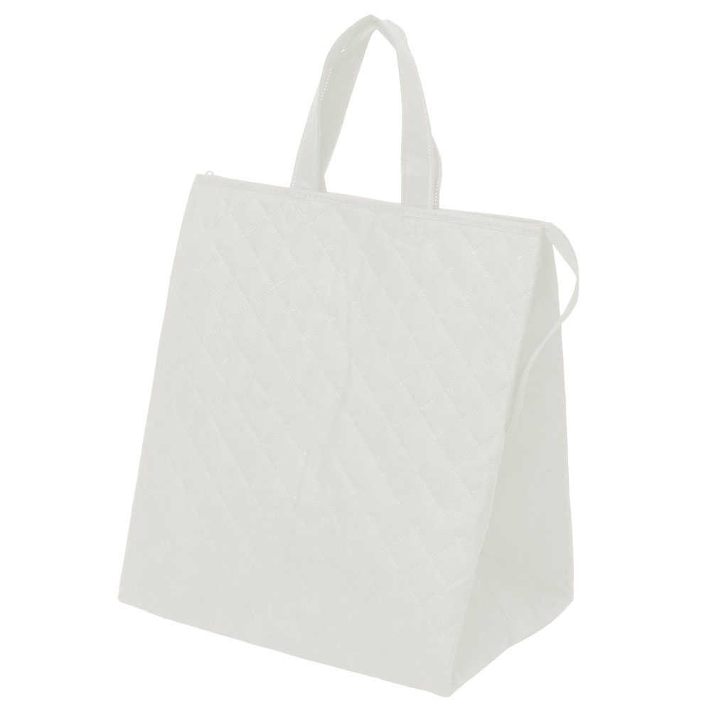 保冷バッグ カラークールキルトバッグ大:白のメイン画像